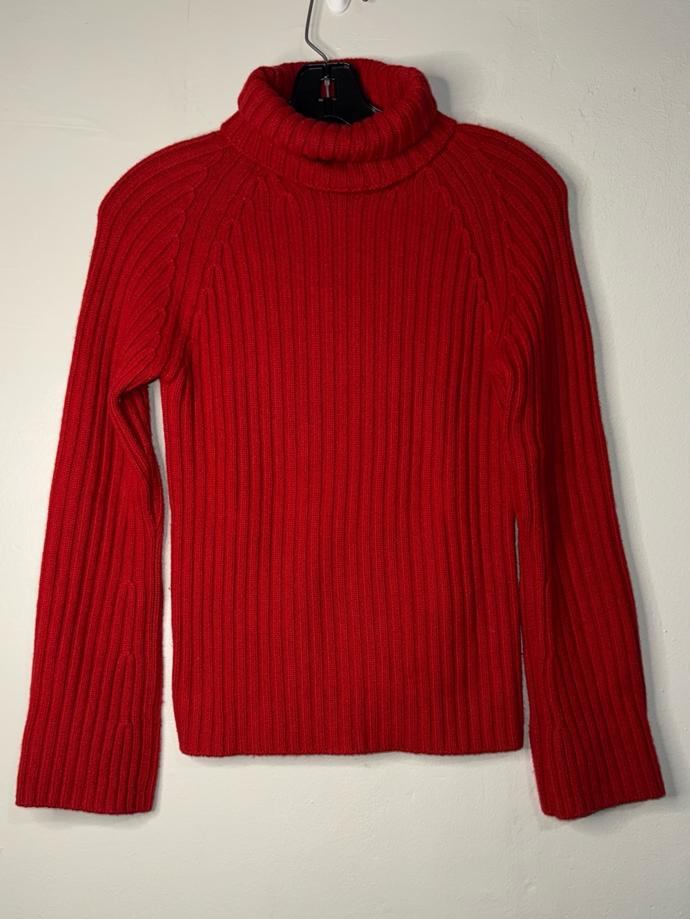 Banana Republic Cashmere Red Ribbed Turtleneck Sweater - Women